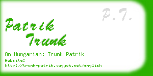 patrik trunk business card